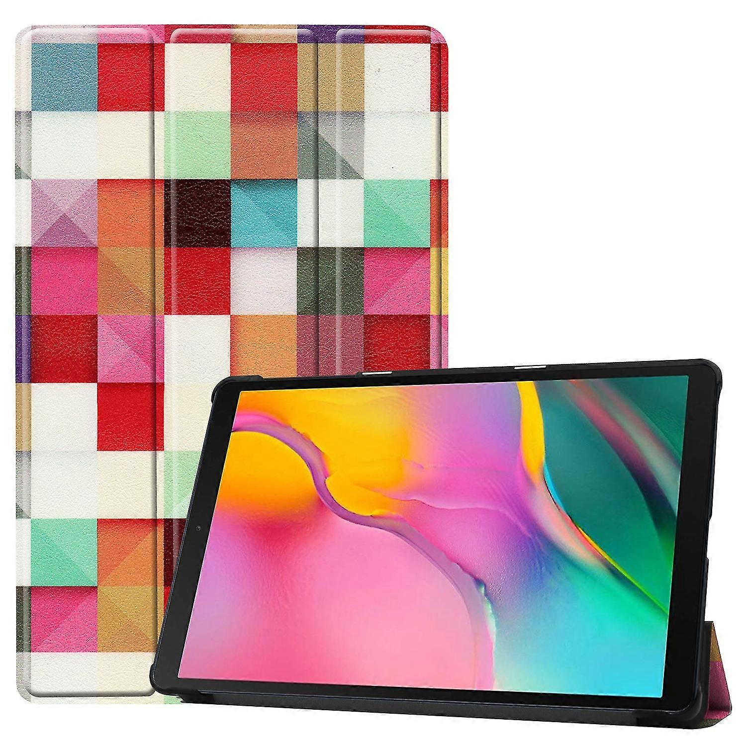 Pattern Printing Wear-resistant Pu Leather Tri-fold Stand Auto Wake/sleep Case For Samsung Galaxy Tab A 10.1 (2019) Sm-t510 (wi-fi)/sm-t515 (lte) - Co