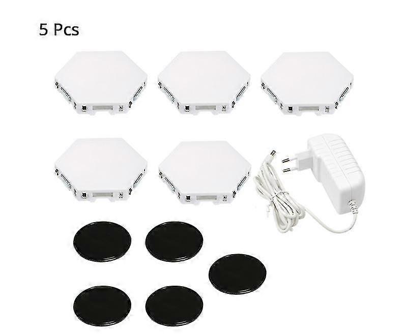 5pcs Quantum Lamp Modular Led Lamp Lighting Touch Sensitive Hexagonal Night Light Lamps Hexagonal Wall Lamp