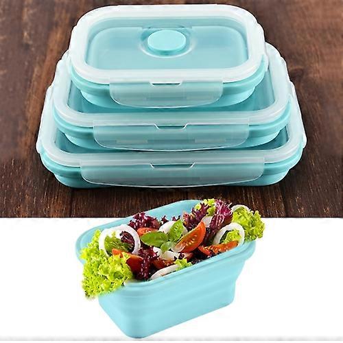 Scaleable Foldable Food-grade Silicone Insulated 3 Boxes Container Bento Box Kit