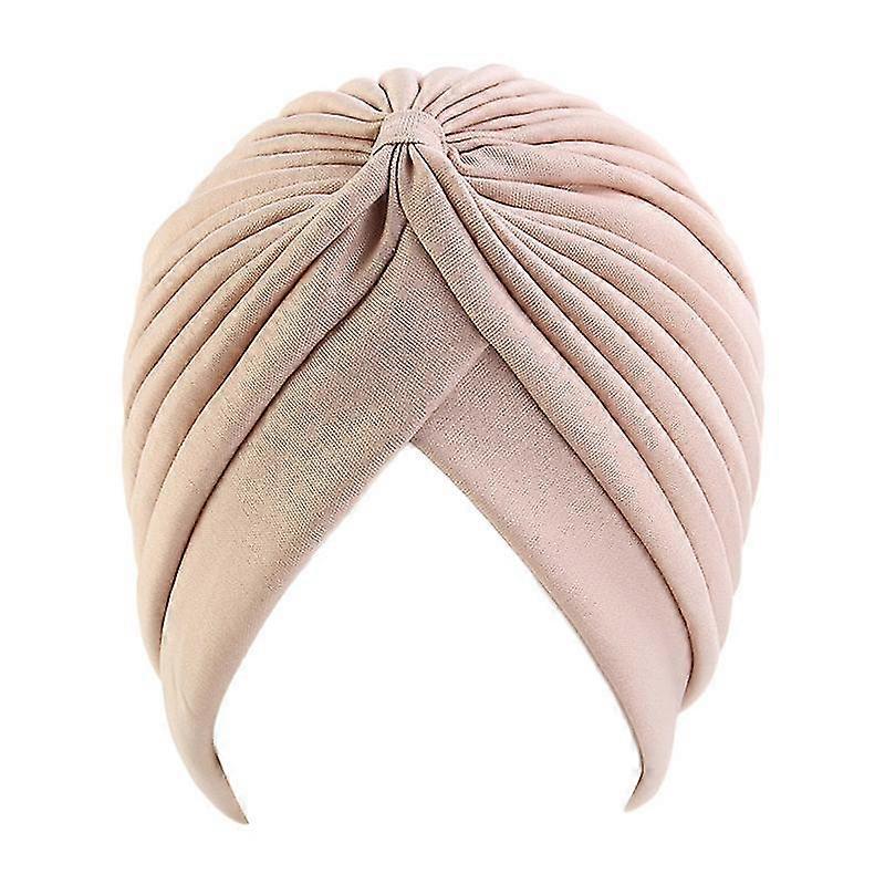 Frauen Solid Turban Hut Kopf Wrap Mütze Mütze Kopfbedeckung Aoba