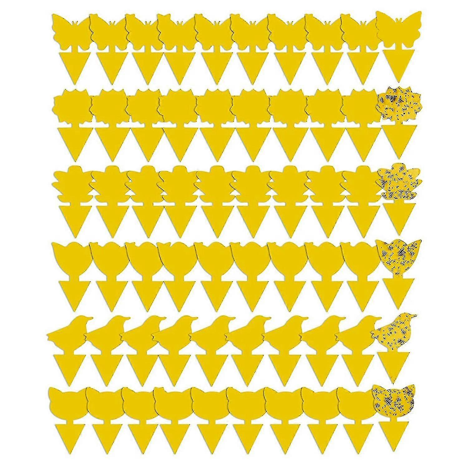 60 Pack Yellow Sticky Traps And Gnat Traps Killer For Indoor Outdoor