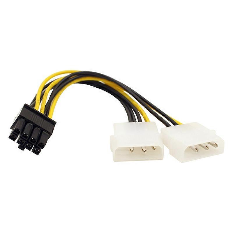 Graphics Card Power Cable Y Shape Professional 18cm Dual 4Pin to 8Pin Video Card Power Adapter Cord for Computer Case