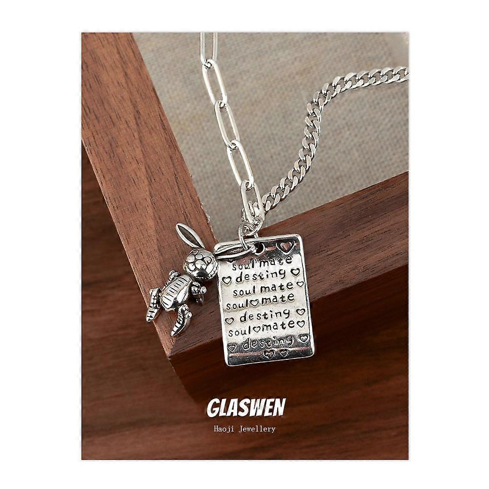 Make old rabbit Steel Pendant  Necklace