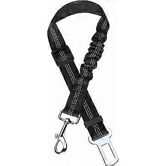 Dog Belt Car Dog Belt with Shock Absorption System and Adjustable Strong Carabiner Harness for Dog and Cat, Black