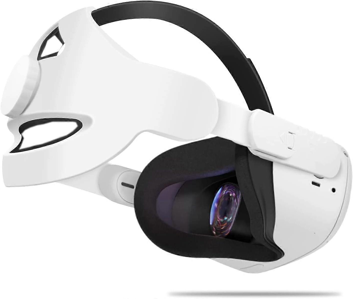Adjustable Head Strap Compatible with Oculus Quest 2 Head Strap Accessory - White