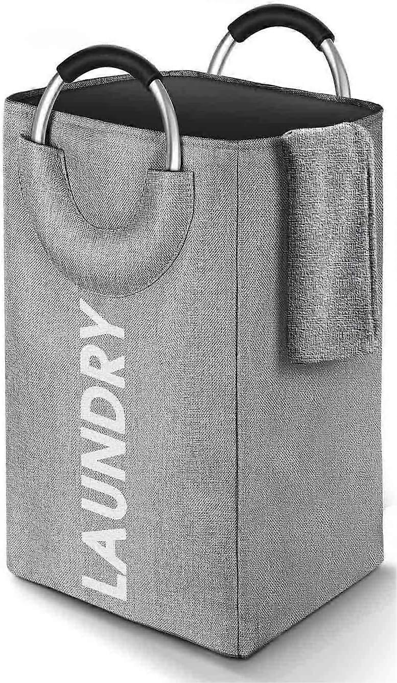 Premium Large Capacity Foldable Dirty Laundry Hamper, Fabric, Grey, 45L