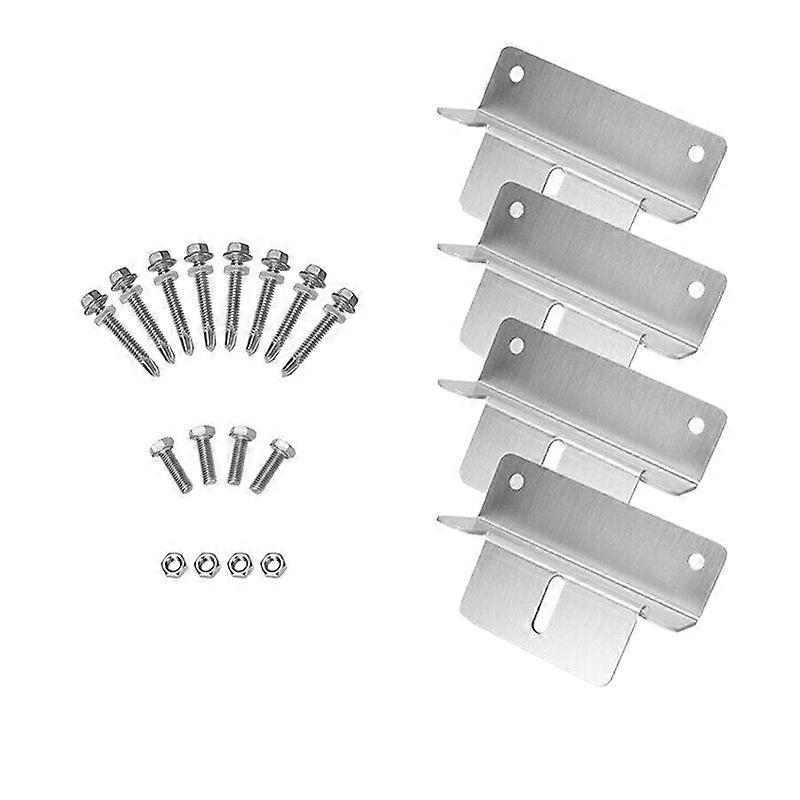 Pieces Solar Panel Z Brackets for Solar Panel Mounting, Z Bracket with Nuts and Screws for RV, Roof