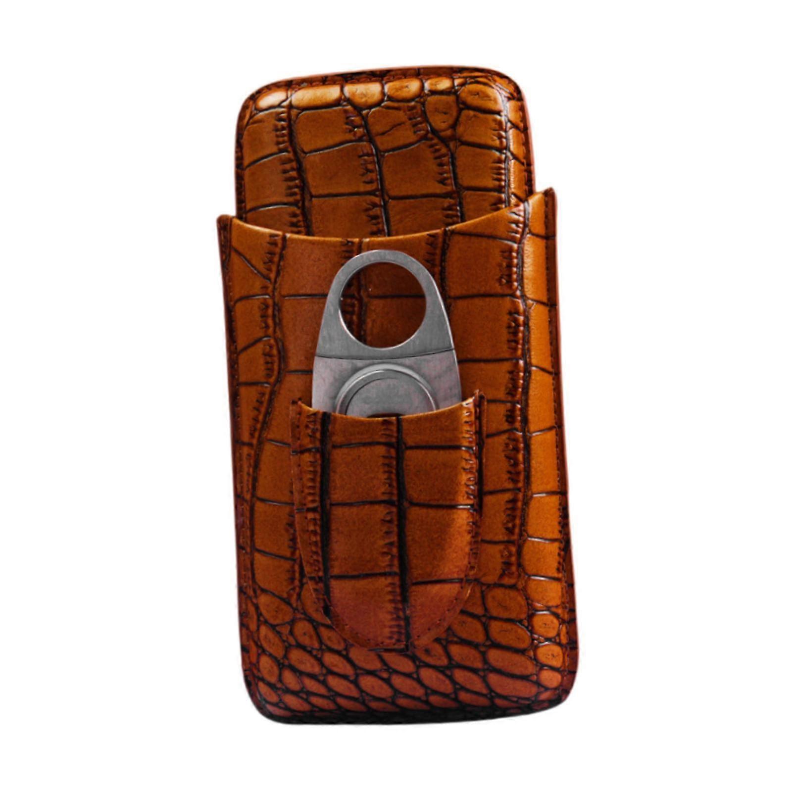 3 Holder Classy Case Crocodile Pattern Storage Box for Gift Father Coffee