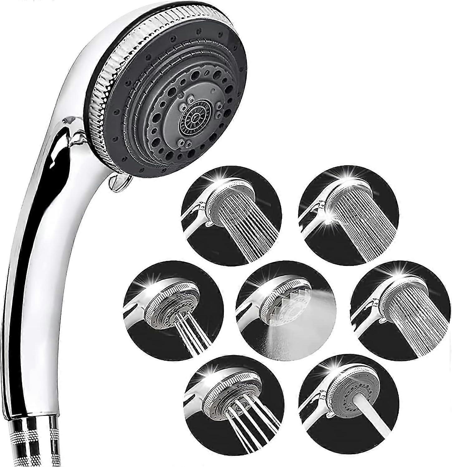シャワーヘッド、7モード設定圧力ブーストシャワーヘッド水節約入浴大人子供ペットホームおよびジム使用