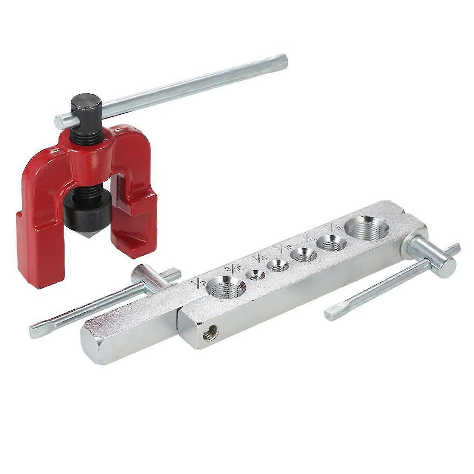 Metric & Imperial Flaring Tool Kit, Flanging Pipe Expander Set Tool Fuel Pipe Repair Flaring Tool