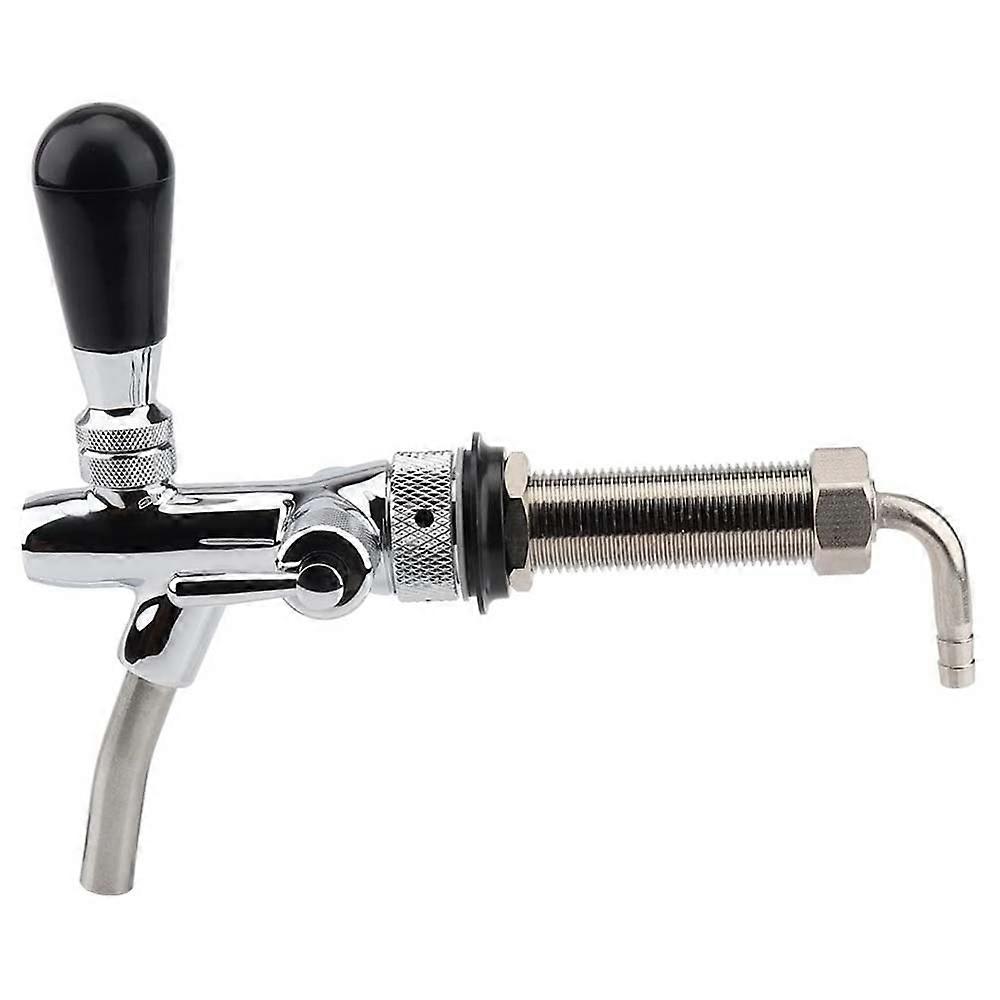 調整可能なドラフトビール蛇口クロームメッキ、4インチシャンクホームブリューケギング自作ケゲレータードラフトビールタップ