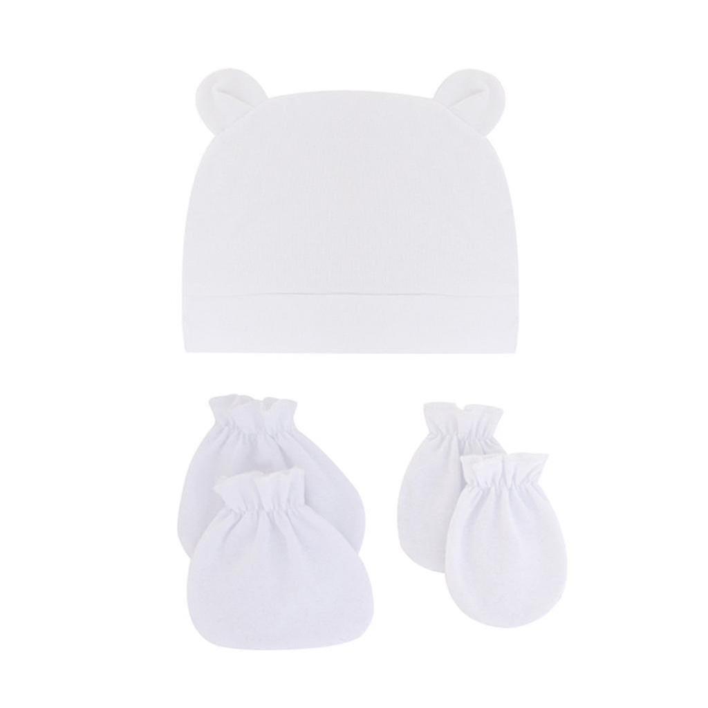 حديثي الولادة مستشفى قبعة القطن الطفل قبعة لينة الرضع قبعة قفازات مجموعة