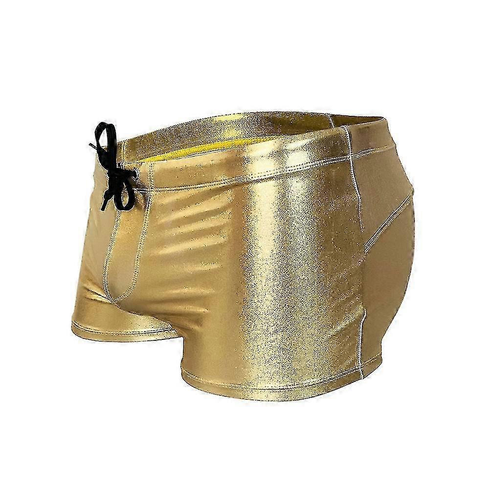 Pánske lesklé kožené šortky