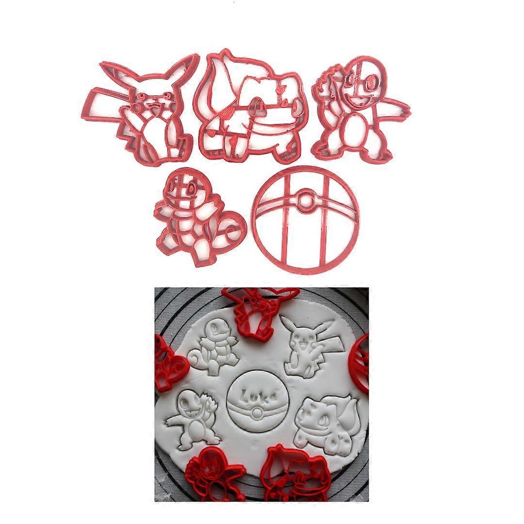 5 pcs cookie cutter Pokemon 8 cm