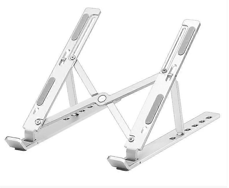 Laptop Stand, Aluminum Computer Riser, Ergonomic Height Angle Adjustable Computer Holder Compatible with Laptops - Silver