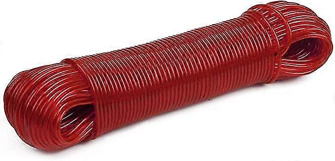 Varal com revestimento plástico, cabo de aço resistente -20m vermelho