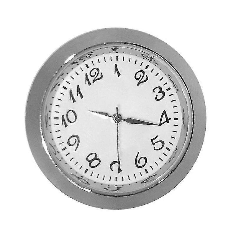 Round Clock Insert Clock Movement Clock Face For Diameter 1-3/8 Inch Hole Argent PK