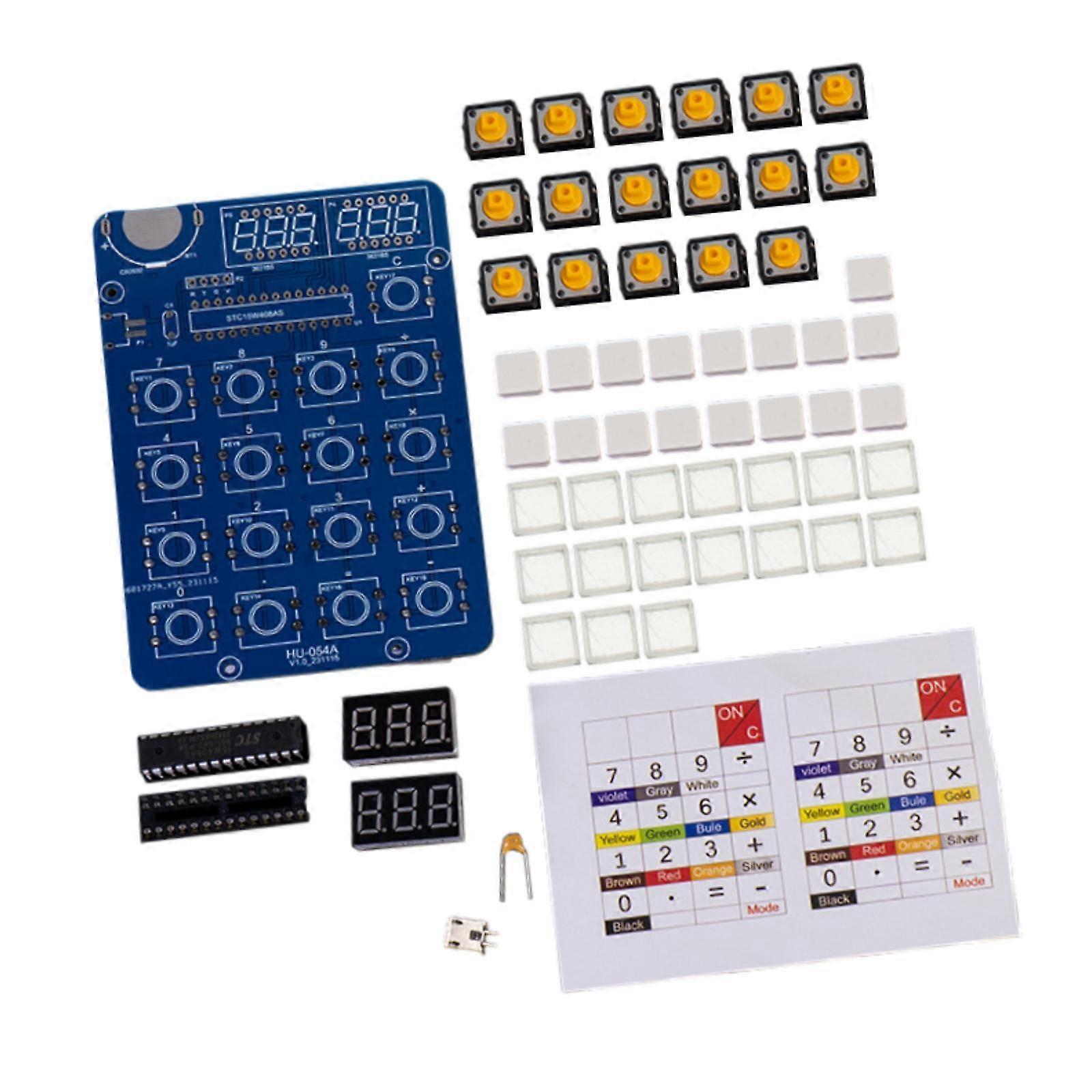 6 digits DIY Calculator Kit DIY Electronic Kits College Learning Electronics Without shell