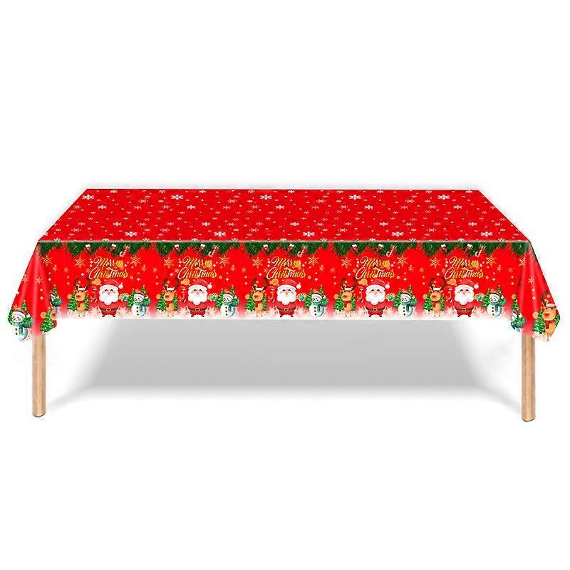 Polyester Anti-Stain Tablecloth Christmas Red - Size: Rectangle 137*274cm