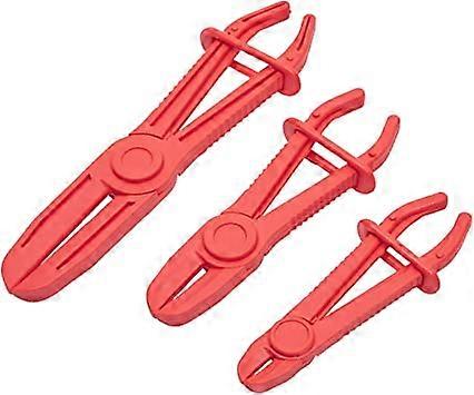 3 Pieces Hose Clamp Pliers Set for Fuel Line, Durable, Lightweight, Red, 3 Sizes