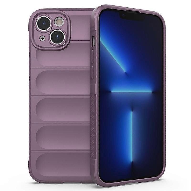 For iPhone 14 Plus Magic Shield TPU + Flannel Phone Case
