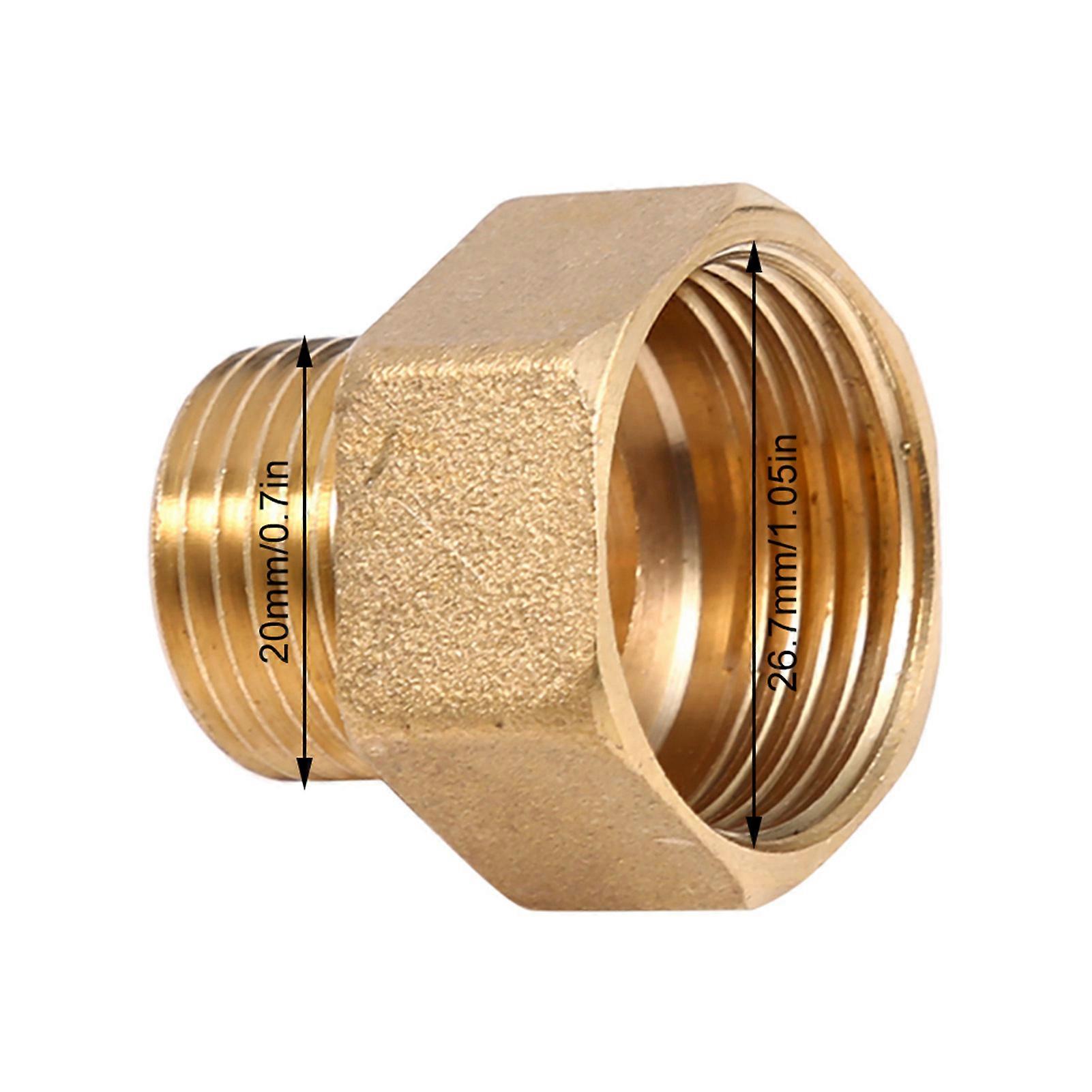 Brass Water Pipe Hex Bushing Reducer Adapter 1/2BSPT Male to 3/4BSPT Female Thread