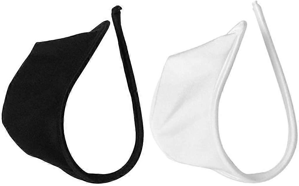 2/Pack Mens Elastico C String Perizoma Biancheria Intima Mutandine Invisibili Bianco Nero