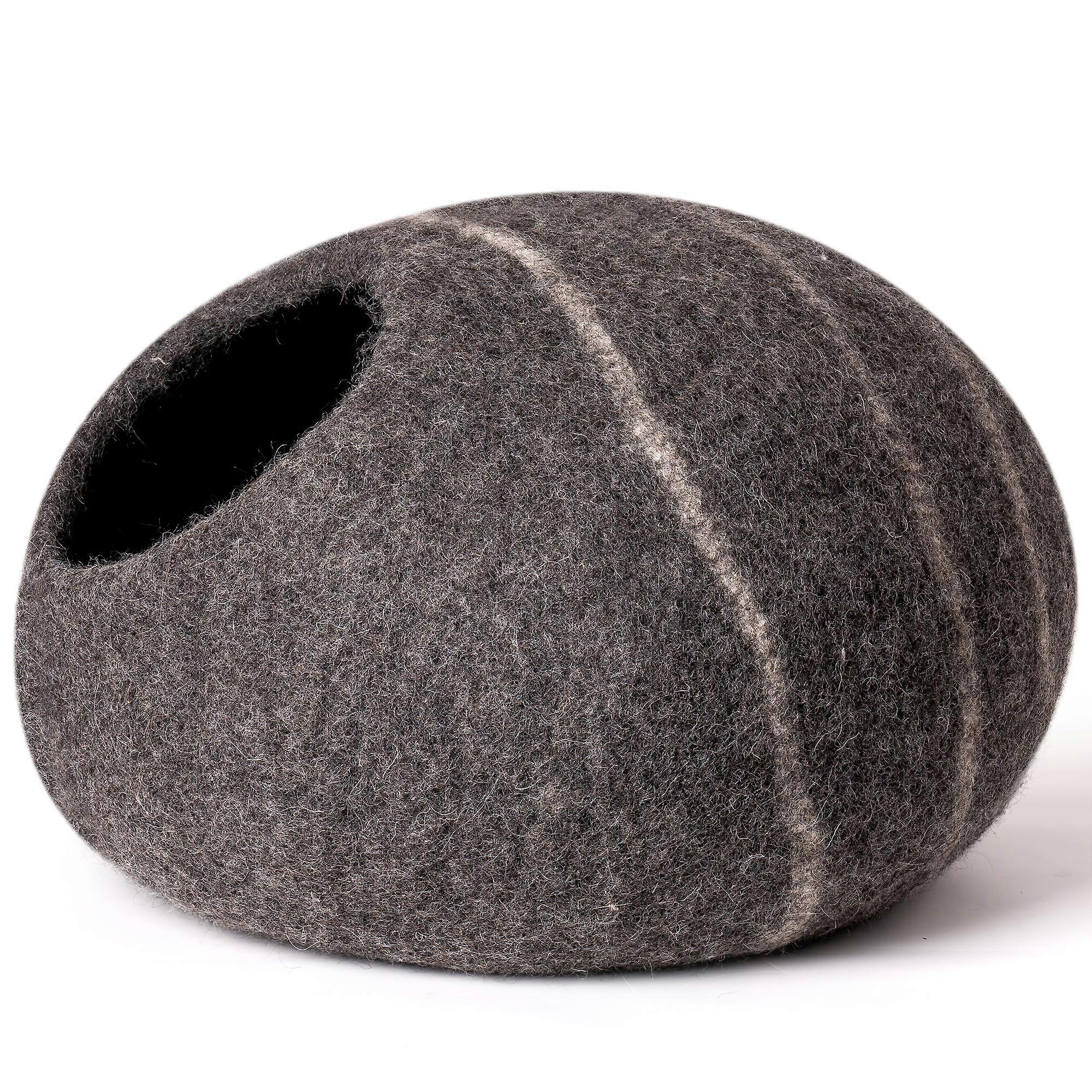 Cat Cave Bed -Handmade Wool Cat Bed Cave with Mouse Toy