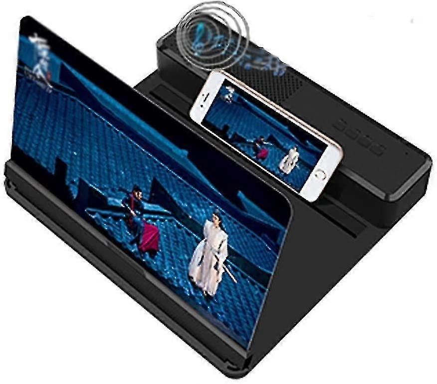 12 "Smart Phone Screen Bluetooth Speaker Amplifier, 3d Hd Screen Magnifier Mobile Projector, Portabl