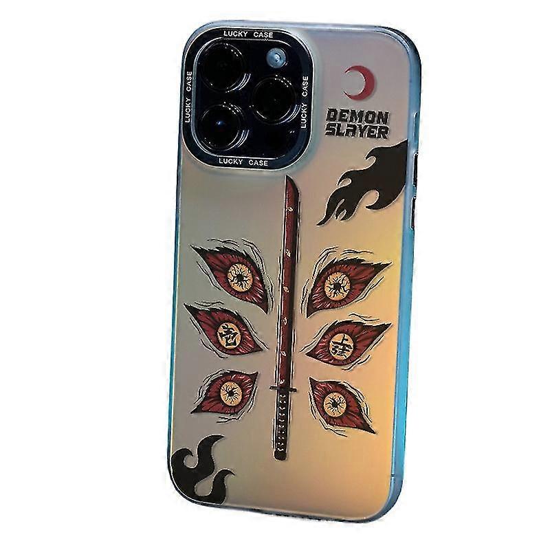 Silent six eyes for Apple mobile phone case 1 anti-drop gradual change laser matte resistance