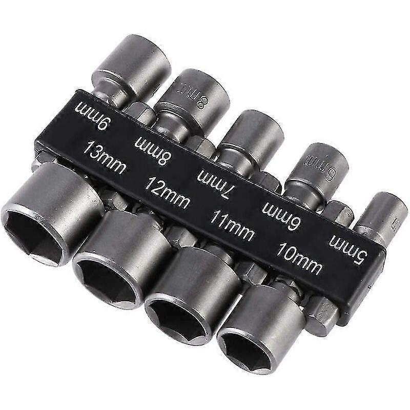 5-13mm Imperial Socket Drill Bit Set with Impact Nut for 1/4" Hex Shank Drill Bit