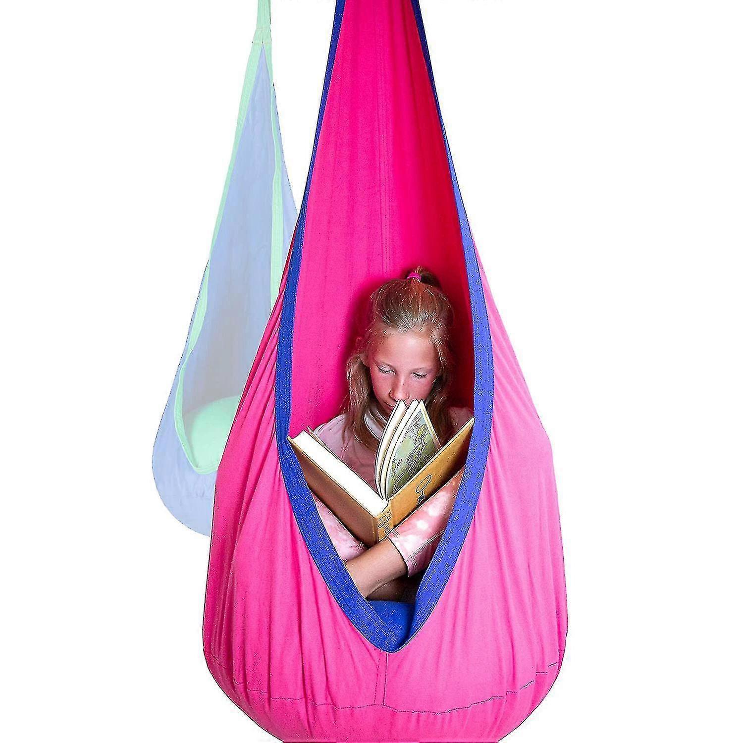 YYH-Kid Hammock Garden Furniture Pod Swings Chair Indoor Outdoor Hanging SeatBlue