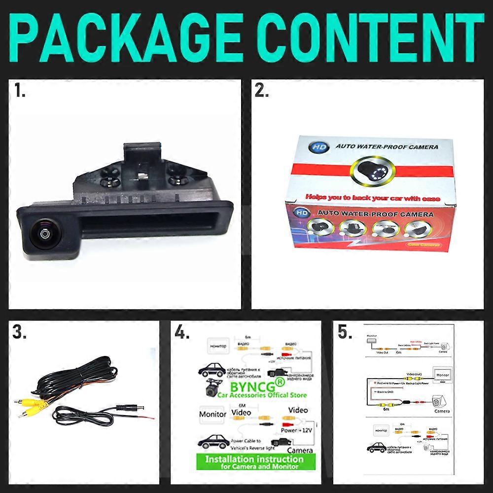 170 Degree AHD 1080P Car Trunk Handle Rear View Camera Parking for BMW 3 Series 5 Series X5 X6 E46 E39 E60 E70 E82 E90