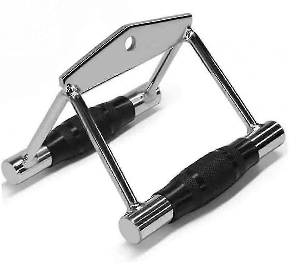 VShape Press Down Bar Rubber Handle with Double D Grips for Gym Training