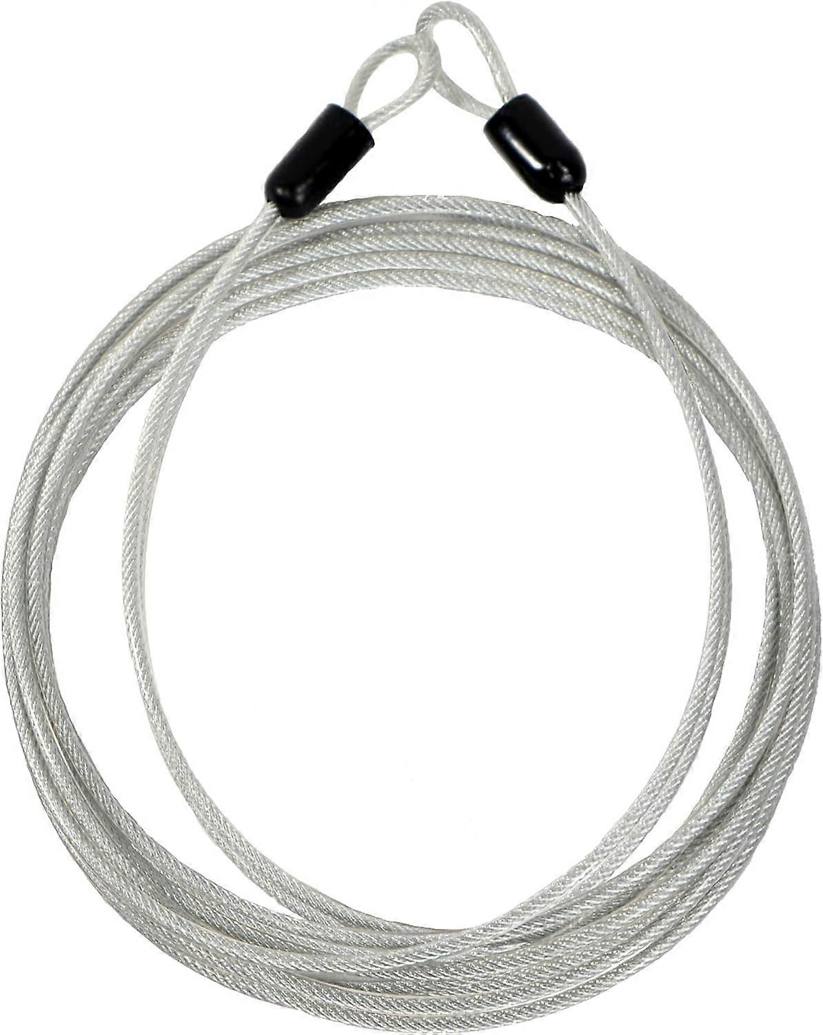 Braided Steel Coated Security Cable Luggage Lock Security Cable Double Loop, Length 100 cm