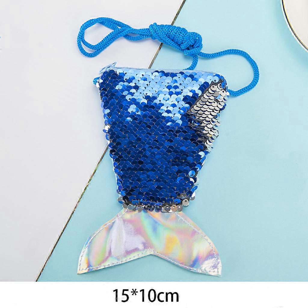 15CM Sequin Coin Purse Plush Mermaid Toy Coin Storage Bag Event Gift Children Gift Plush Toy Children's Mermaid Small Backpack