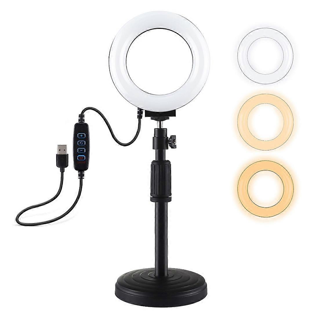 Round Base Desktop Mount + 4.7 inch Video Light