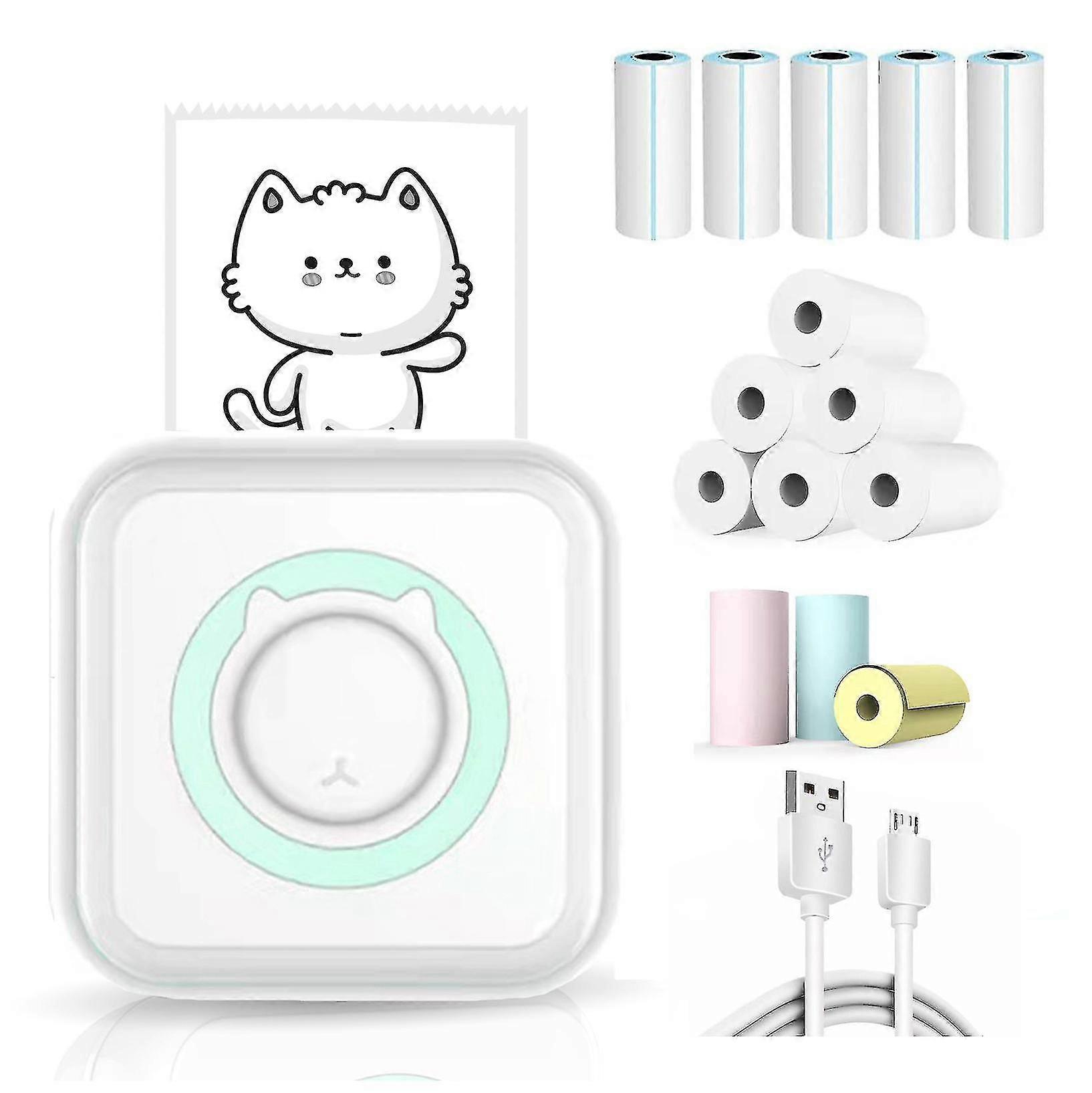 Mini Pocket Sticker Printer, Tooth Wireless Portable Mobile Printer Printer For , Memo, Photo, Pocket Label Receipt Printer C