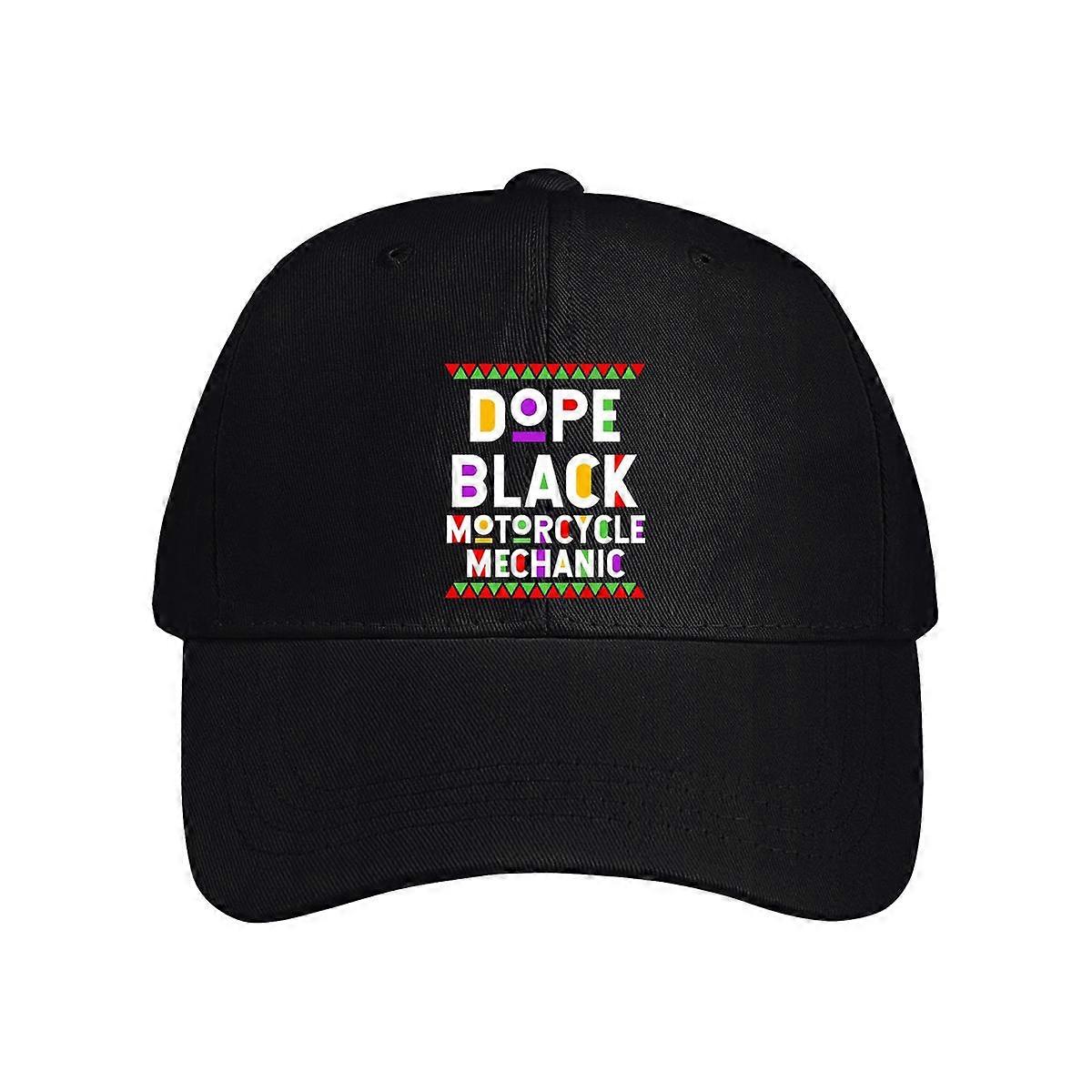 Dope Black Motorcycle Mechanic Baseball Cap