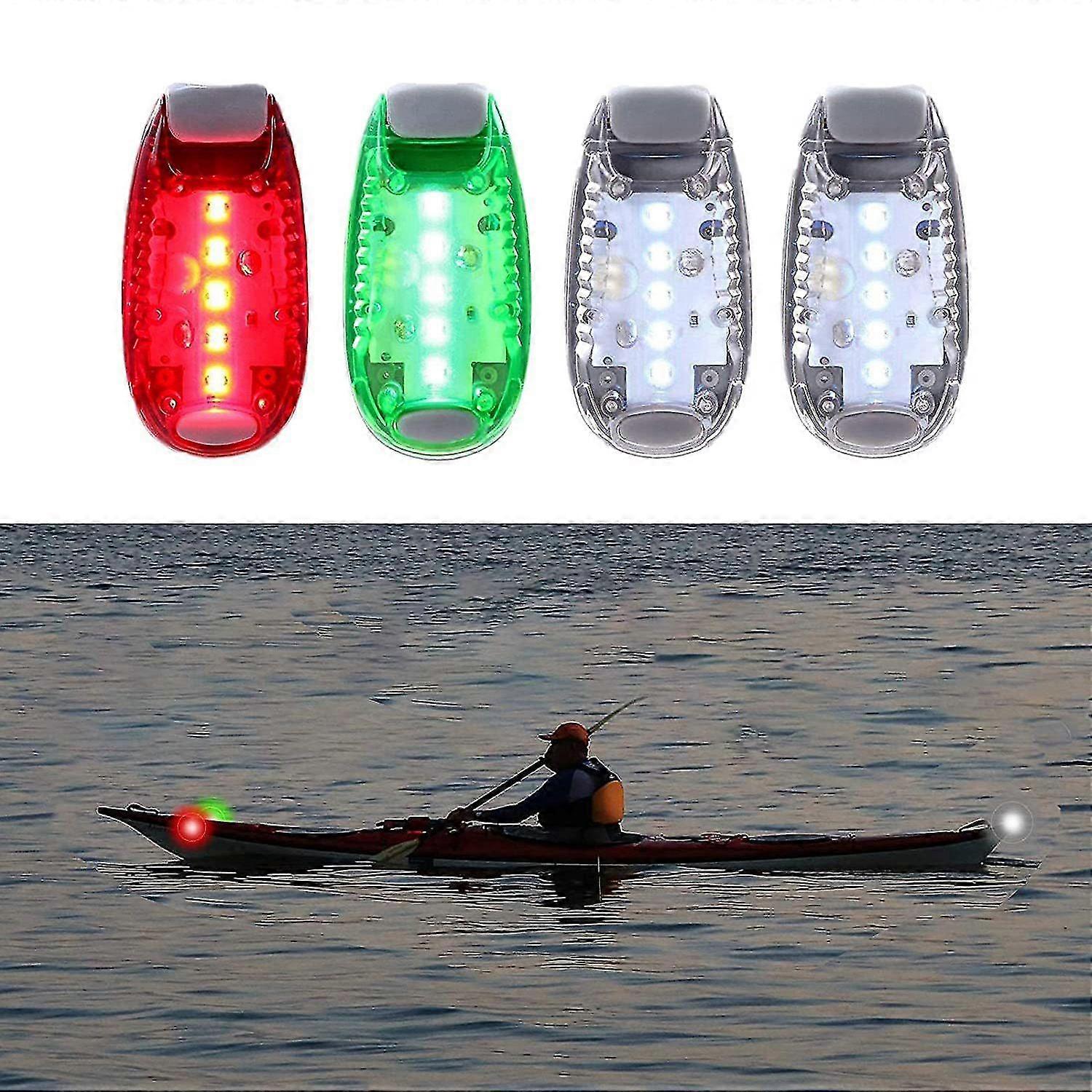 Yüksek Gece Görünürlüğü Güvenlik Navigasyon Işık Güvenlik Işıkları Tekne Kano Bisiklet Puset Koşucuları İçin Bir