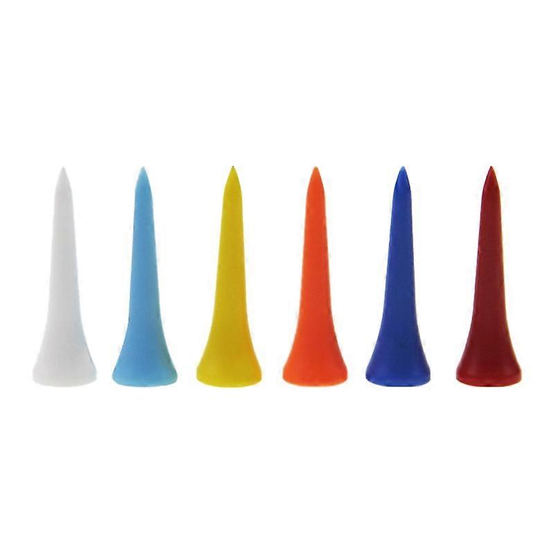 50pcs Rubber Pad Top Plastic Golf Tee Tee Random Colors