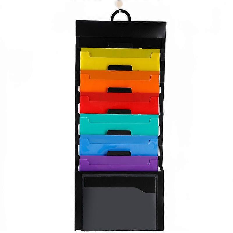 Basics Hanging 6 Pocket File Folders - Multicolor