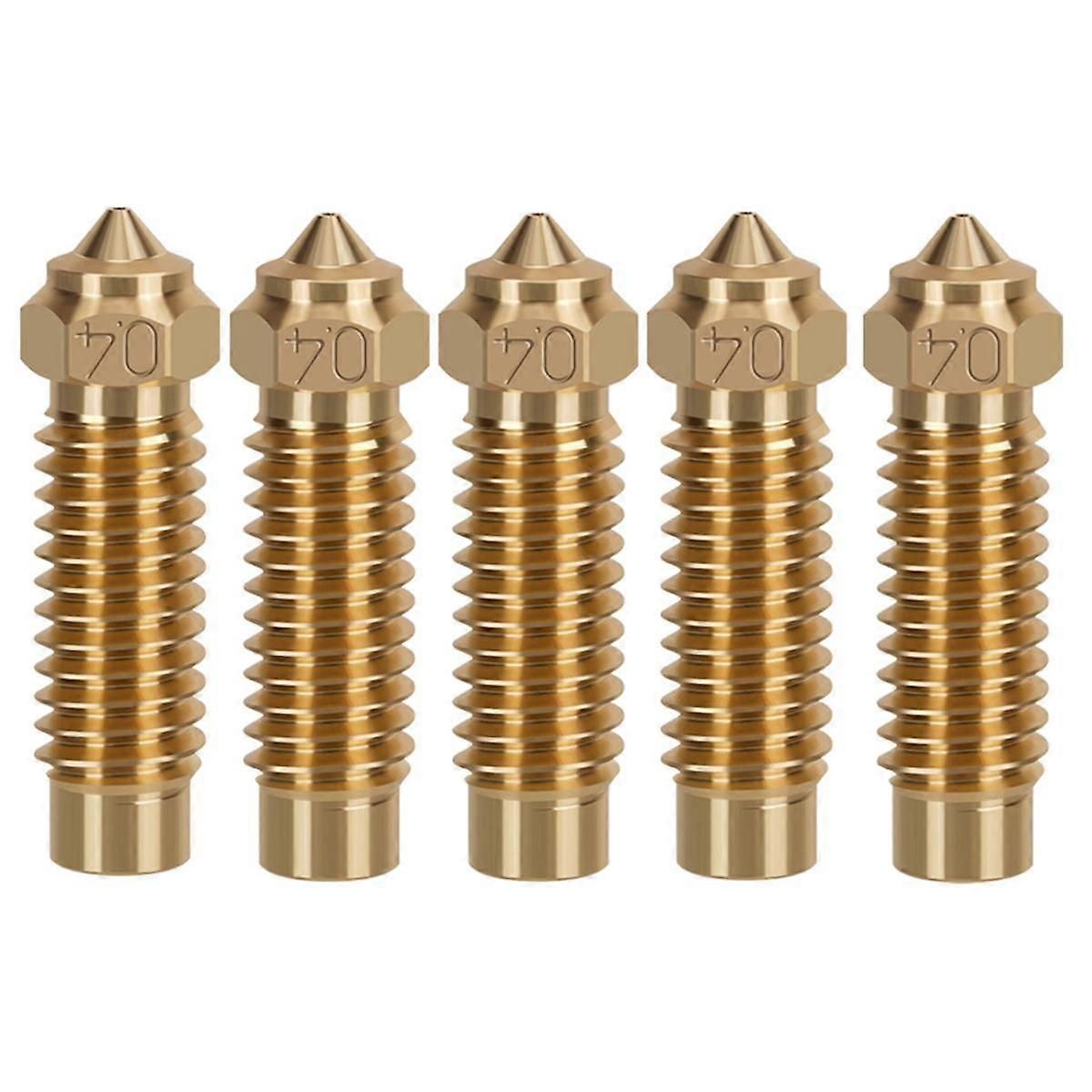 5PCS for Neptune 4Plus/4Max Brass Nozzle 0.4mm High Temperature Nozzle for 1.75mm PLA/ABS/PETG/TPU/PC/PP/Nylon/