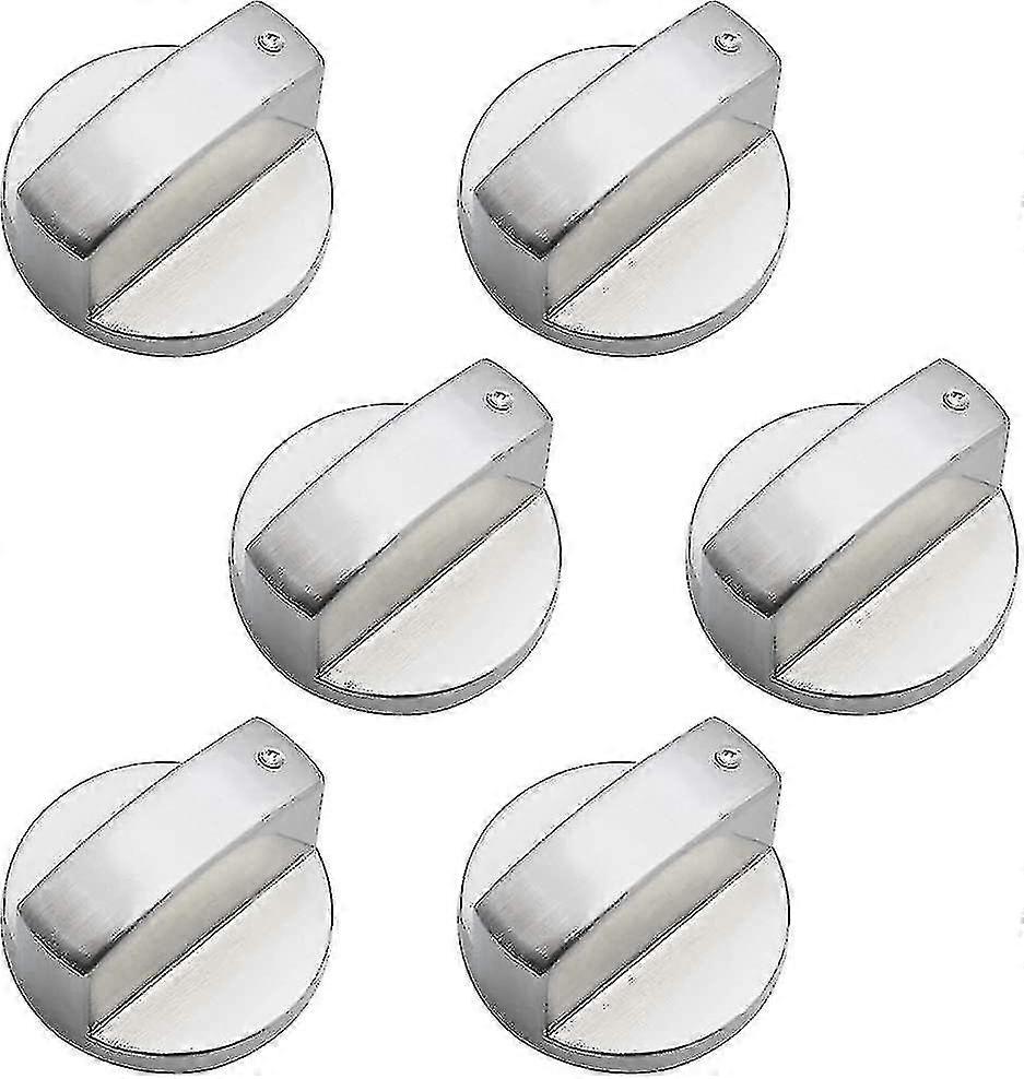 6 Stück Universal Metall Steuerknöpfe Gasherd Knopf 6mm Universal Control Knobs Herd Knopf für Gasherd Herd Backofen Kochfeld