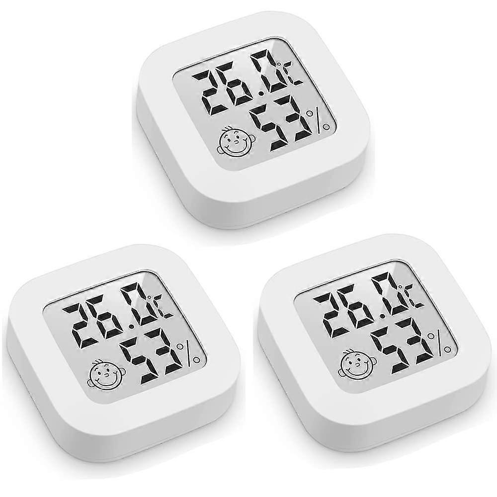 Indoor Hygrometer Thermometer, 3pcs Mini Lcd High Accuracy Digital Hygrometer Thermometer