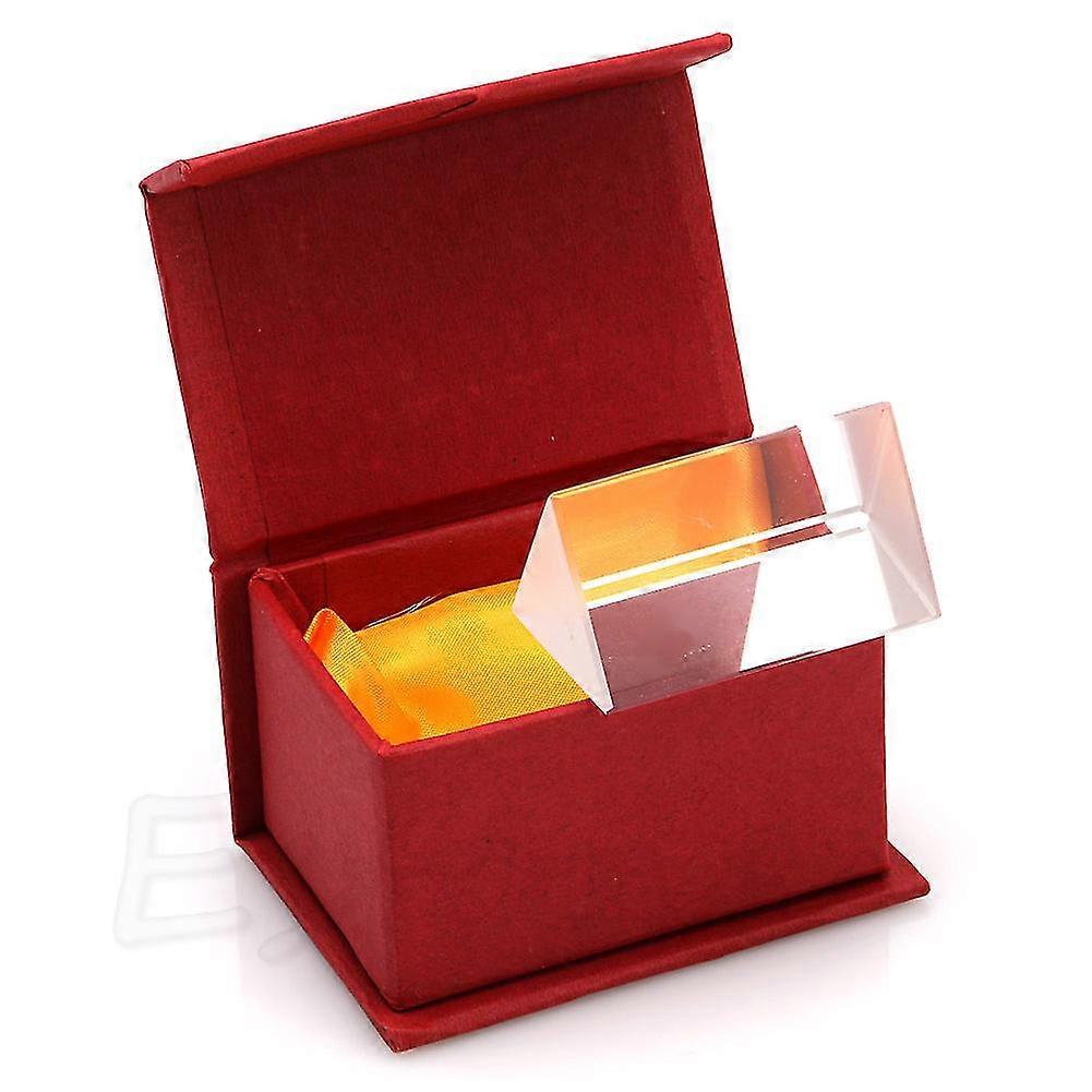 5cm Triangular Prism Teaching Optical Glass Triple Physics Light Spectrum New