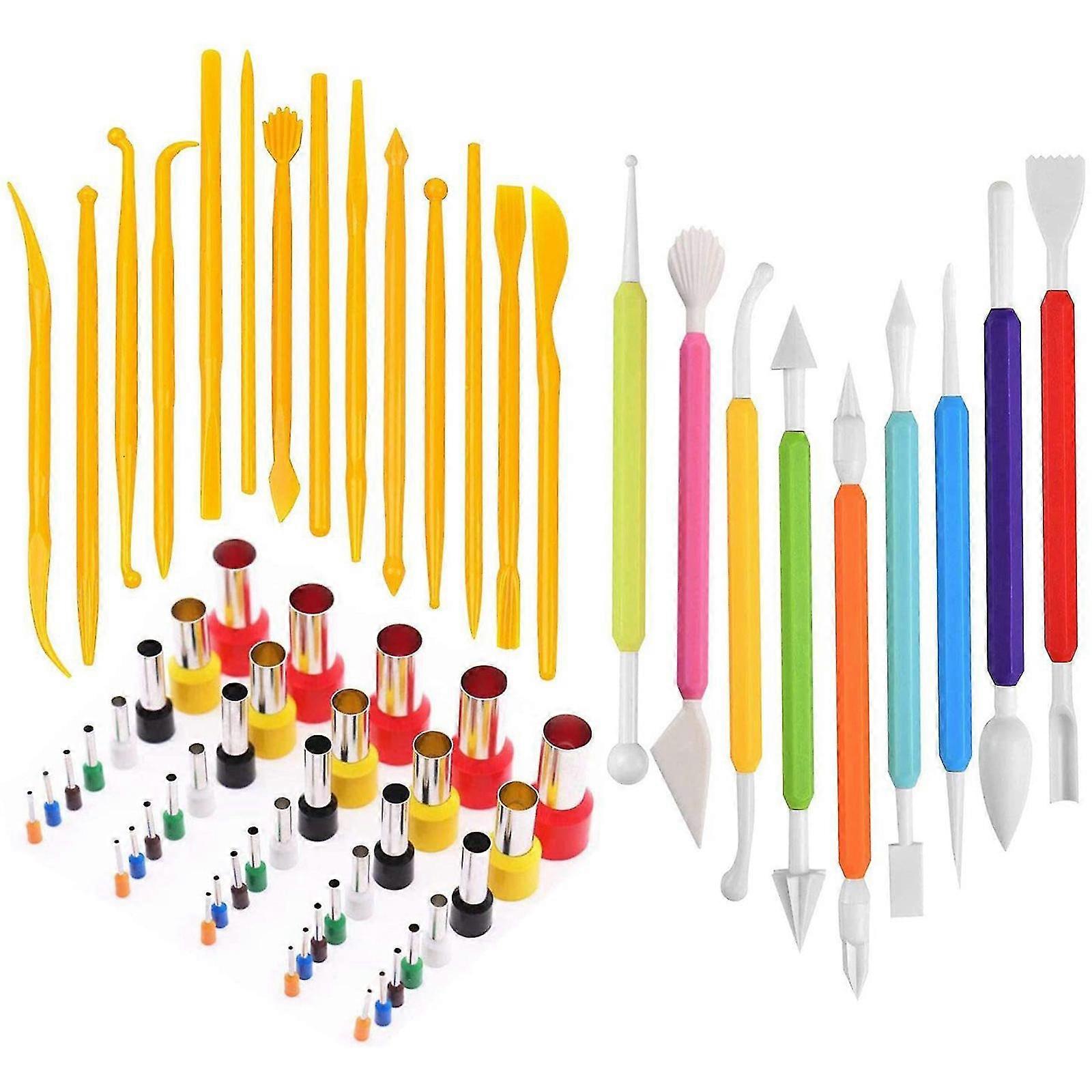 Clay Sculpting Modeling Diy Tools For Pottery Painting Texture Detailing 63 Pc