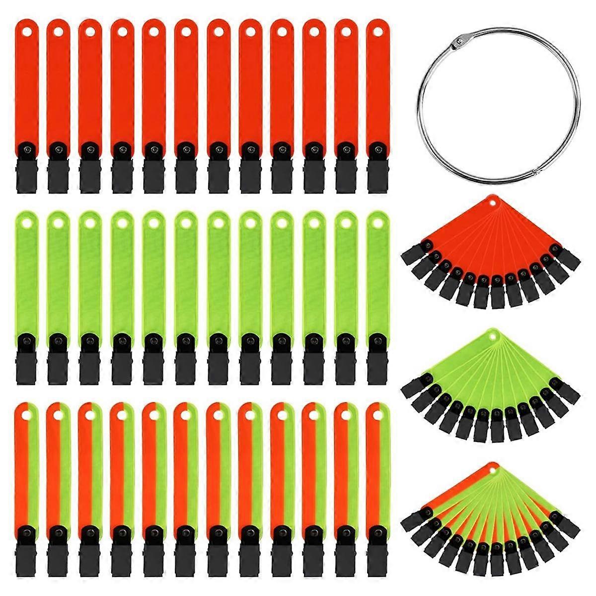 36pcs Reflective Trail Markers, High Visibility Trail Markers with Open Buckle Reflective Trail Mar