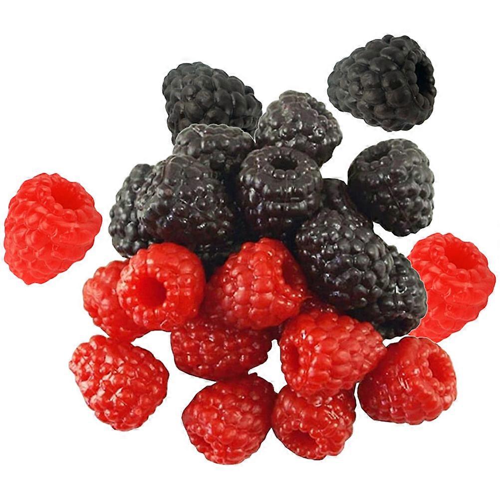 40pcs Raspberry Model Cabinet Raspberry Decor Photo Prop Simulated Fruit Models