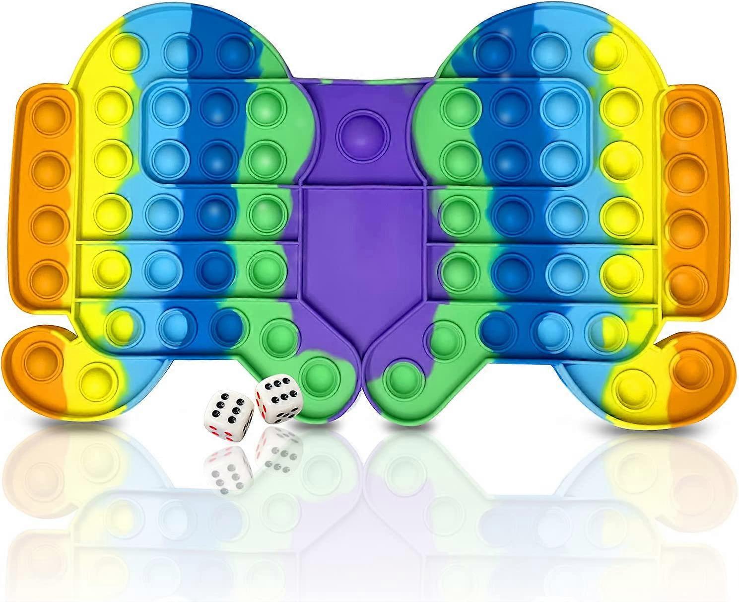 ビッグサイズポップゲームボードフィジェットおもちゃ、レインボーチェスボードプッシュバブルポッパーフィジェット感覚玩具、12.8インチ巨大ポップインタラクティブストレスリリーフフィジェットガム